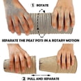 thumbnail image 2 of Round Biodegradable Peat Pots Compatible With Seedlings,100 Pack Plant Starter Pots Kit,perfect Compatible With Vegetables,, 2 of 5