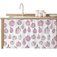 thumbnail image 2 of Pink Pumpkins Fall Cabinet Curtain 28"Wx51"L, Dustproof Storage Cabinet Curtain with Self Adhesive Tape, Watercolor Thanksgiving Tall Pantry Cover Drape for Kitchen, Laundry Room, Utility Closet, 2 of 9