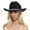 Black, variant on Western Cowboy Top Hat for Men and Women Stylish Woolen Sun Hat with Rhinestone Embellishments