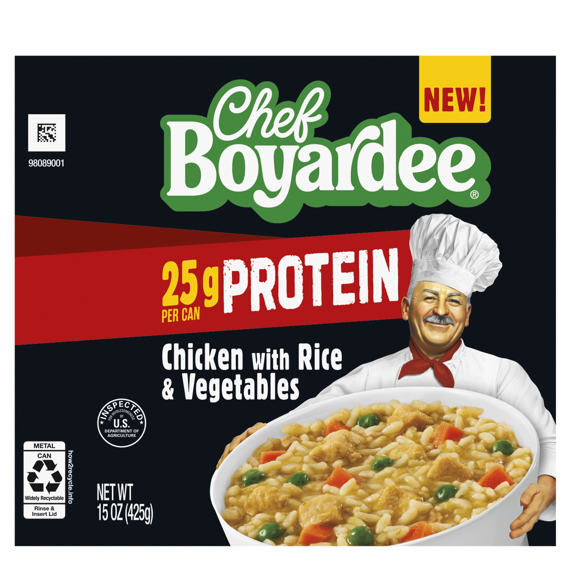 (6 pack) Chef Boyardee Protein Chicken & Rice, 15 oz Can