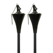 Legends International Oahu Tiki Torch Hammered Black - 2 Pack
