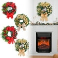 thumbnail image 4 of Christmas Wreath with Bow Ribbon, Farmhouse Style Front Door Wreath for Indoor Outdoor Use, Holiday Porch and Window Decoration,Christmas Decor, Door Wreath,G,1PC, 4 of 4