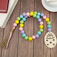 thumbnail image 4 of Easter Wooden Bead Chain Wood Sign Rabbit Carrot Rooster Egg Hanging Pendant---Product code 55138, 4 of 5