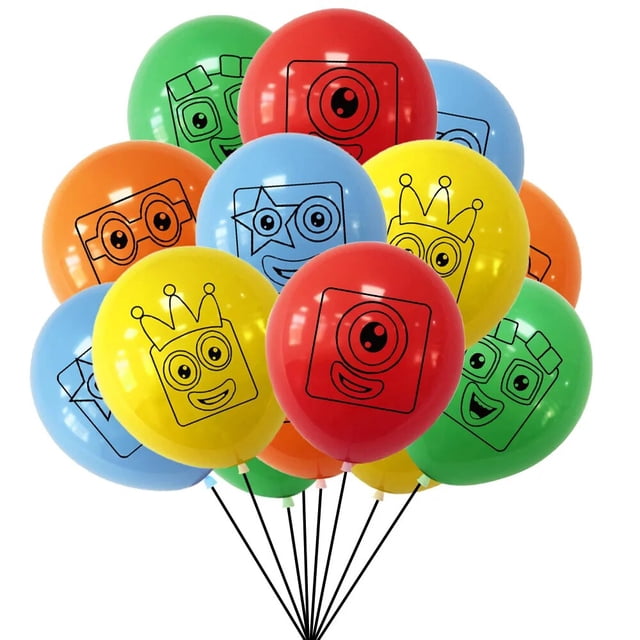 The Numberblocks-Juego de decoración para fiesta de cumpleaños, cartel, taza, plato, mantel, servilleta, bandera, adorno para pastel, suministros de globos para niños