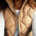 thumbnail image 4 of Plus Size Women Autumn Winter Sleeveless Pockets Zipper Warm Loose Waistcoat, 4 of 8