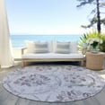 thumbnail image 6 of Addison Rugs Chantille Indoor/Outdoor Traditional Floral Lavender Washable Round Rug, 8' x 8', 6 of 6