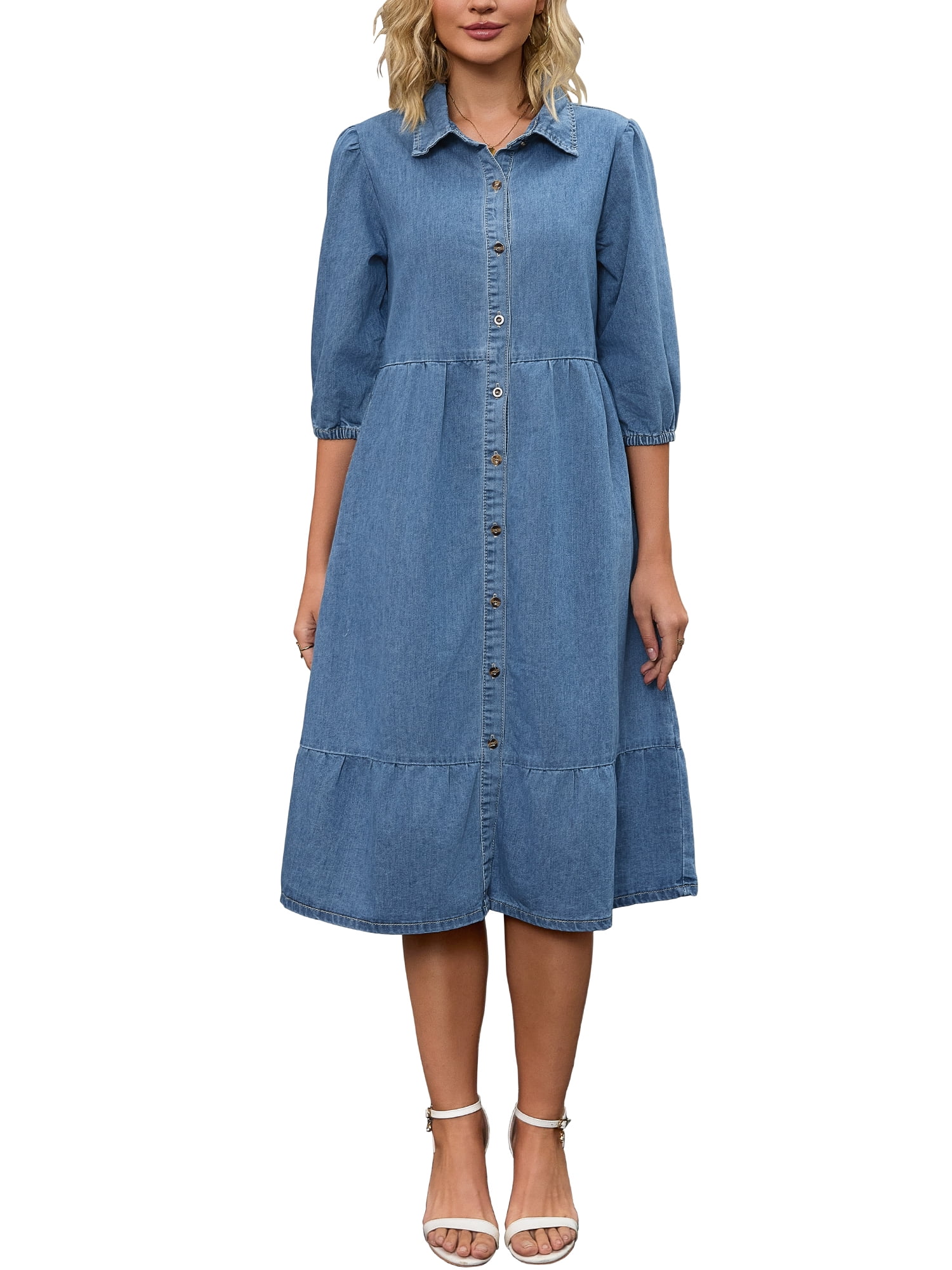 Stretch Denim Dress Long Sleeve Utcoco Women's Fall Long Sleeve Denim Mini Dress - Stretchy Slim Fit, Ruffle Swing A-Line Slim Fit Jean Dress Stretch Denim Dress Long Sleeve Utcoco Women's Fall Long Sleeve Denim Mini Dress - Stretchy Slim Fit, Ruffle Swing A-Line Slim Fit Jean Dress