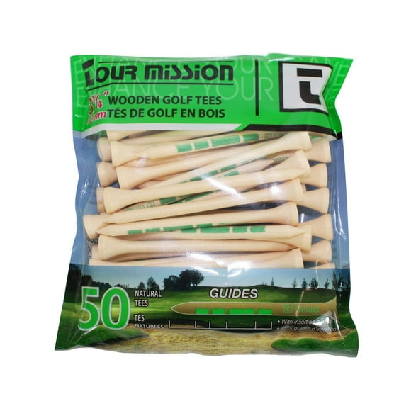 Tour Mission 3 1/4'' (82 mm) Wooden Golf Tees, #11195
