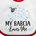 thumbnail image 4 of Inktastic My Babcia Loves Me Boys or Girls Baby Bib, 4 of 4