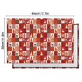 thumbnail image 5 of Red Christmas Patchwork Pattern Summer Placemats Table Placemats Set Of 6-Linen Kitchen Washable Placemats Table Mats 11.8"x17.7" Non-Slip Heat Resistant, 5 of 5