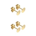thumbnail image 4 of Langgg 400 Sets Earrings Blank Base DIY Crafting Gold Silver Color Ear Backs Lady Decorations Wear Jewelry Making Tool Gold 5mm 2Set, 4 of 6