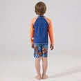 thumbnail image 6 of HSMQHJWE Kids Boys Three Piece Rash Guard Swimsuit Bathing Suit Long Sleeve Sunsuit Long Pants Swimwear Set with Cap (2-16 Years), 6 of 6
