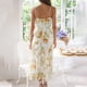 thumbnail image 4 of Puntoco Vestidos Mujer Verano Mujer Primavera Y Verano Estampado Sling Vestido Sling V-Cuello Vestido, 4 of 8