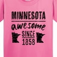thumbnail image 4 of Inktastic Minnesota Awesome Since 1858 Youth T-Shirt, 4 of 5
