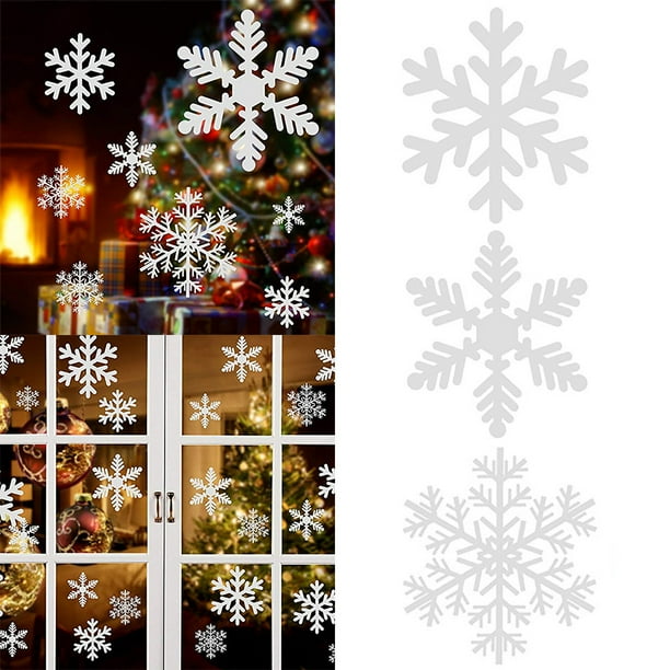 Static Clings Window Decals Window 5Sheet Snowflakes Window Christmas