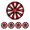 Black Lacquer & Red Lacquer, variant on (Set of 4) 15" Universal Hubcaps Wheel Covers,Snap on Installation,Fit R15 Tire & Steel Rim,ABS+PC,Black Matte