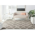 thumbnail image 3 of SAFAVIEH Hudson Jaye Plush Geometric Shag Area Rug, Grey/Ivory, 5' x 7', 3 of 9