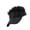 Black hair black dia, variant on Glittering Rhinestones Baseball Hat with Open Top and Wig Hair Design Vacation Sun Hat For Teens Eye Catching