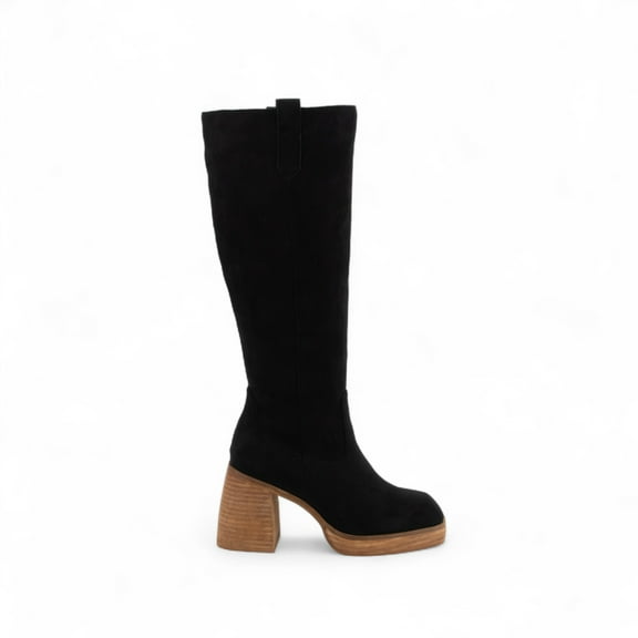 CCOCCI ALYSSA, CHUNKY PLATFORM HEEL SLIM FIT TALL BOOTS