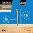 thumbnail image 3 of Hillman Fasteners 42469 No. 8 x 1.75 in. All Purpose Wood Screws- Yellow Zinc, 3 of 5