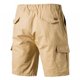 thumbnail image 3 of Pantalones cortos cargo para hombre, cintura elástica, corte holgado, bolsillos grandes, clásicos, informales, elásticos., 3 of 6