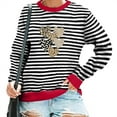 thumbnail image 6 of YueHuiYing Fashion Women‘s Casual Long Sleeve Printing Round Neck Loose T-Shirt Blouse Hoodless Sweatshirts Top, 6 of 6