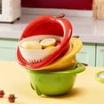 thumbnail image 6 of FENGGHAO Double Layer Large Capacity Fruit and Vegetable Drain Basket Rinsing Filter Bowl Colander for Kitchen Home Picnic Camping, 6 of 7