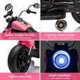 thumbnail image 4 of Ourlova 12V Kids Electric 3-Wheel Motorcycle with Training Wheels, Battery Powered, Reverse, Headlight, Horn, Music, Ride-On Toy, 4 of 9