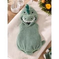 thumbnail image 5 of Spewahor Infant Baby Boys Girls Spring Fall Romper 0 3 6 12 18 Months Plush Sleeveless Hood Romper, 5 of 8