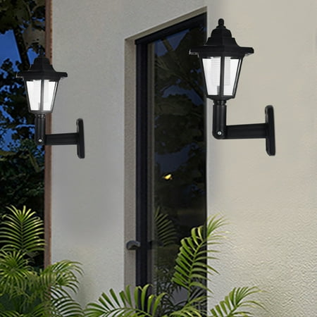

Yclkvgw Solar LED lights road wall mounted installation garden fence lights outdoor solar fence lights provide brighter lighting and a wider detection range Garden outdoor Black Other