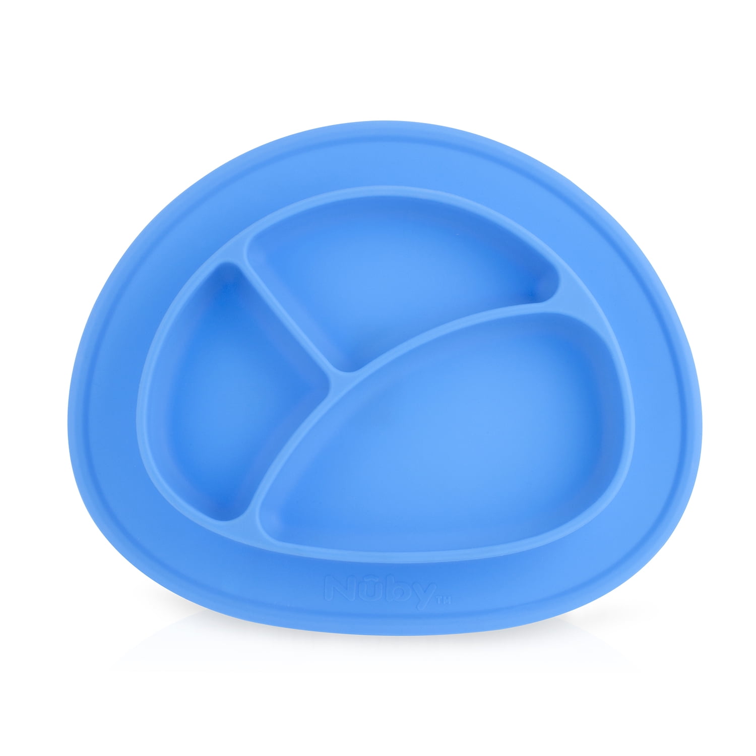 Blue Nuby Sure Grip Silicone Miracle Mat Plate 