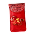 thumbnail image 1 of sobre rojo para año chino, Festival de , paquete rojo, tela bordada, regalos Hongbao, bolsillo para dinero para vacaciones, graduación, 1 of 3