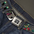 thumbnail image 2 of Buckle-Down Belt, Seatbelt Buckle Belt, Love Kills Gray, Youth 22 to 32 Inches, 2 of 9