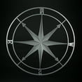 thumbnail image 3 of Zeckos Silver Finish Framed Nautical Compass Rose Metal Wall Décor Hanging, 3 of 3