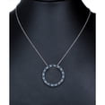 thumbnail image 6 of Vir Jewels 1/2 CTTW Blue and White Diamond Pendant Necklace for Women 14K White Gold 1/2 Inch, 6 of 7
