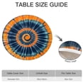 thumbnail image 6 of Orange Blue Tie Dye Mandala Pattern Round Fitted Tablecloth with Elastic Edge,Dining Table Cover Waterproof,Outdoor Round Tablecloth for Camping,Dining,Indoor and Outdoor, 6 of 7