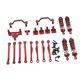 thumbnail image 3 of Kits de actualización de metal para coches RC a escala 1:16, repuestos profesionales, barras de acoplamiento delanteras y traseras Rojo, 3 of 9