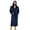 Navy, variant on Mens Hooded Fleece Robe,Plush Lightweight Soft Spa Bathrobe for Men (Black, L/XL)