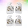 thumbnail image 3 of 4pcs Bathroom Wall Round Rod Hook with Sticker Shower Curtain Rod Holder Clamp, 3 of 7