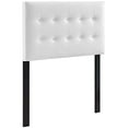 thumbnail image 2 of Modway Emily Tufted Button Faux Leather Upholstered Twin Headboard in White, 2 of 5