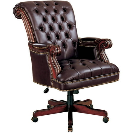Coaster Company Traditional Style Nail Head Office Chair Dark Brown Coaster Company Traditional Style Nail Head Office Chair Dark Brown Leatherette
