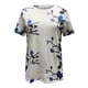 thumbnail image 4 of ICHUANYI Clearance Women's Fashion O-Neck Print Short Sleeve T-shirt Tops Casual Loose Blouse Tops(Blue, L) Ichuanyi Ichuanyi, 4 of 5