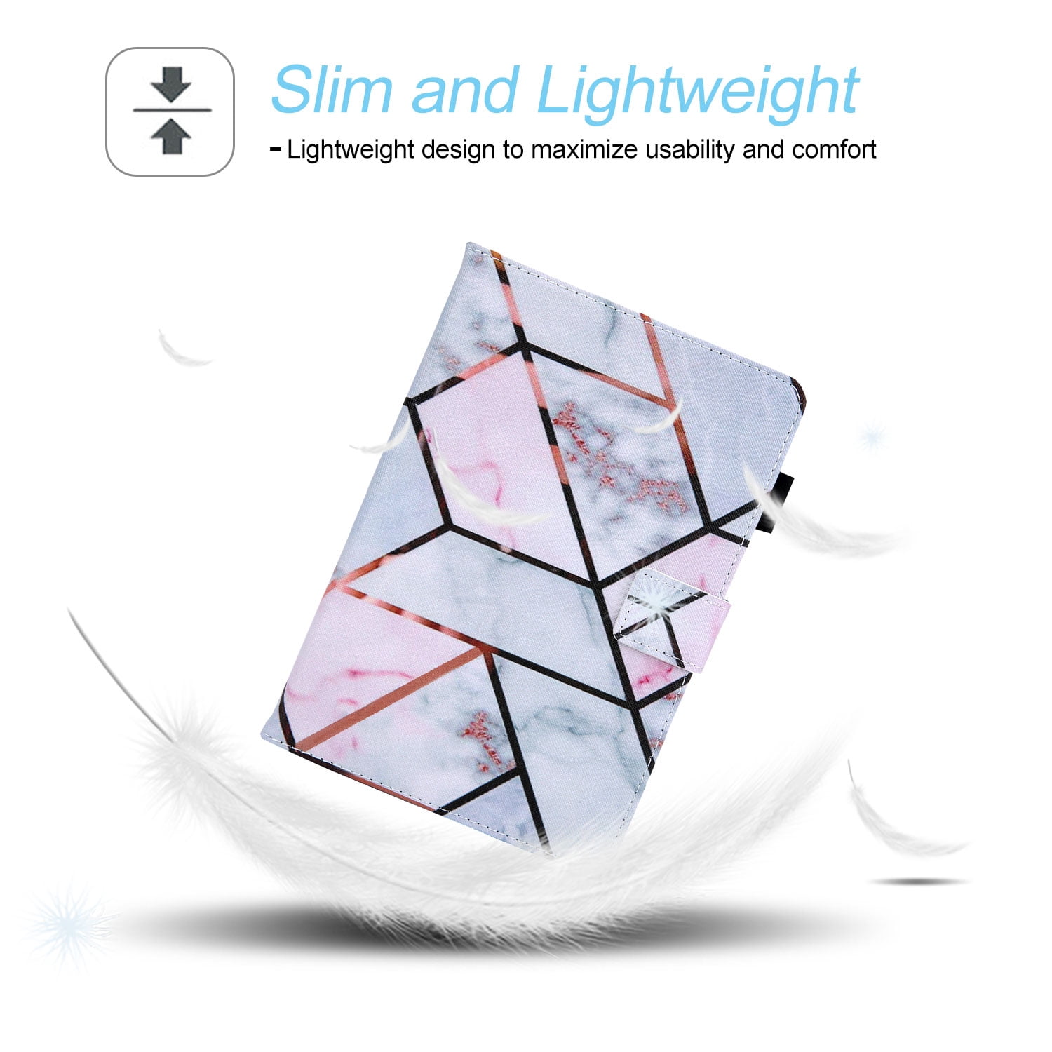 Tarise iPad 10th Generation Case 10.9 inch, iPad 10.9 Covers, PU Leather Auto Wake/Sleep Pencil Holder Shockproof Anti-Scratch Slim Stand Smart Case Cover for Apple iPad 10.9" 10th Gen, White/Pink
