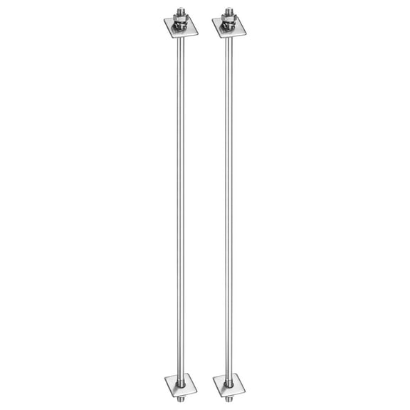 2 Pack M6x300mm 304 Stainless Steel Double End Threaded Stud Screws Set