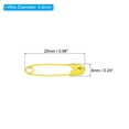thumbnail image 2 of Uxcell Safety Pins 0.98 Inch Metal Small Sewing Pins Yellow 500Pcs, 2 of 5