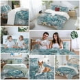 thumbnail image 5 of Sea Turtle Bedding Duvet Cover Set Queen Size 4 Pieces Coral Starfish Coral Vintage Bedding Set with Zipper Closure, 1 Comforter Cover 90x92 Inches 1 Flat Sheet & 2 Pillow Cases, 5 of 7