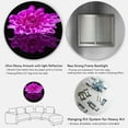 thumbnail image 5 of Designart 'Single Purple Chrysanthemum Flower On Black Reflection' Traditional Circle Metal Wall Art 29x29 - Disc of 29, 5 of 5