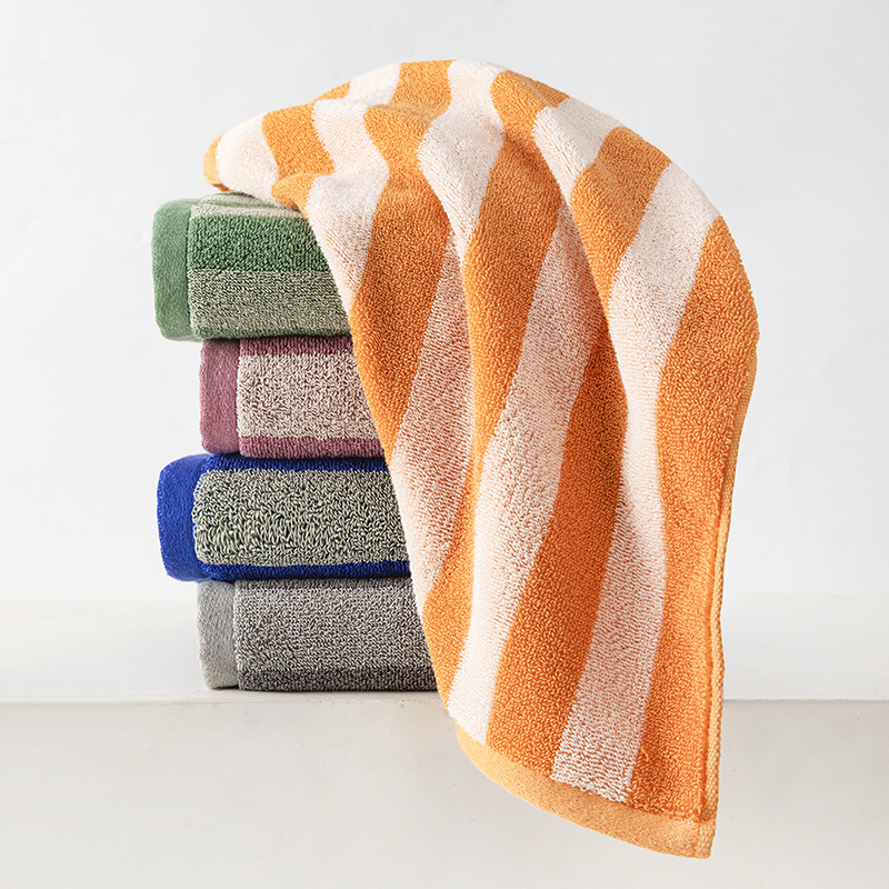 Zhuge 6-Pack Orange Cotton Body Wash Cloths 13.4×29.1in, Ultra Soft & Highly Absorbent Towels for Bathroom, Body & Face Cleansing, Home & Travel Daily Use