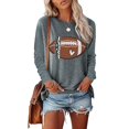 thumbnail image 2 of Summer Tank Tops For Women Women Game Day Football Pullover Shirts Football Event Sweatshirt Cut Out Tops For Women, 2 of 4