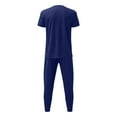 thumbnail image 6 of BADHUB Men's 2 Piece Outfits Casual Slim Fit Crew Neck T Shirt and Jogger Pant Athletic Sets Blue M, 6 of 6